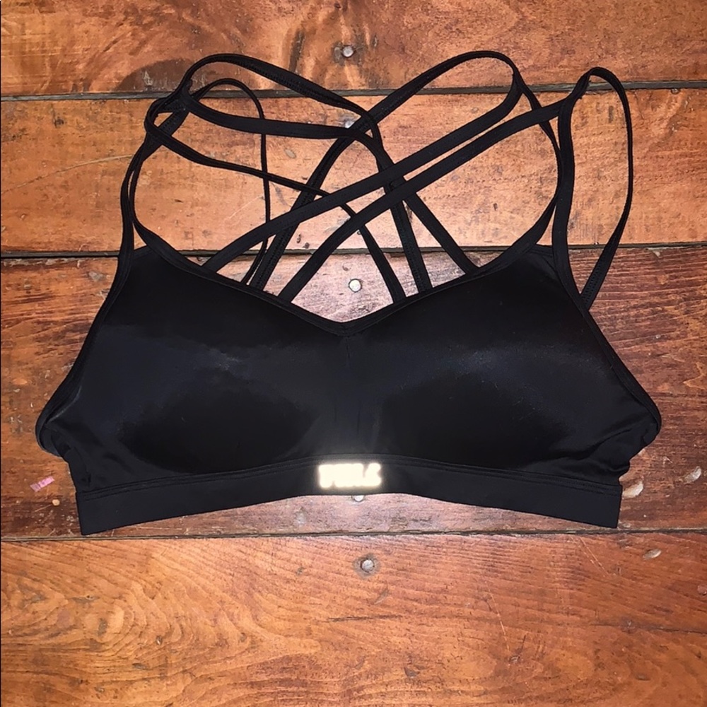 Pink sports bra